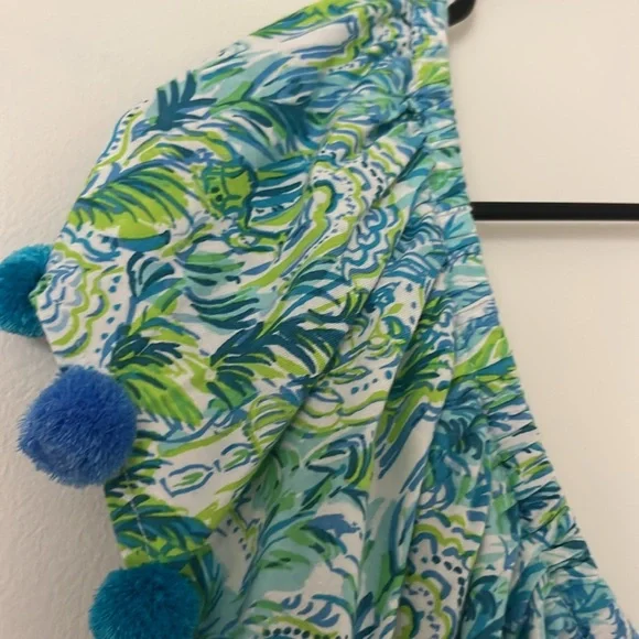Lilly Pulitzer One-shoulder romper with pom poms - Picture 4 of 6